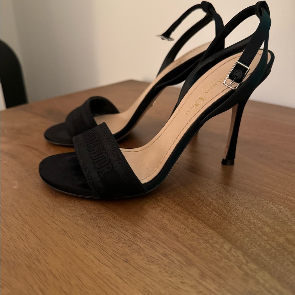 Christian Dior Dway Heeled Sandal Logo 34 black - Picture 10 of 13